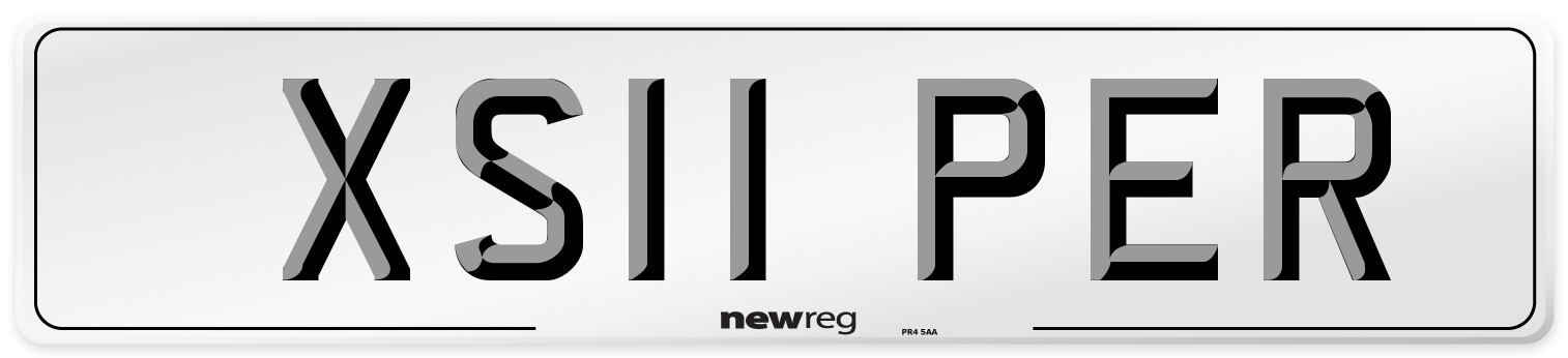 XS11 PER Number Plate from New Reg